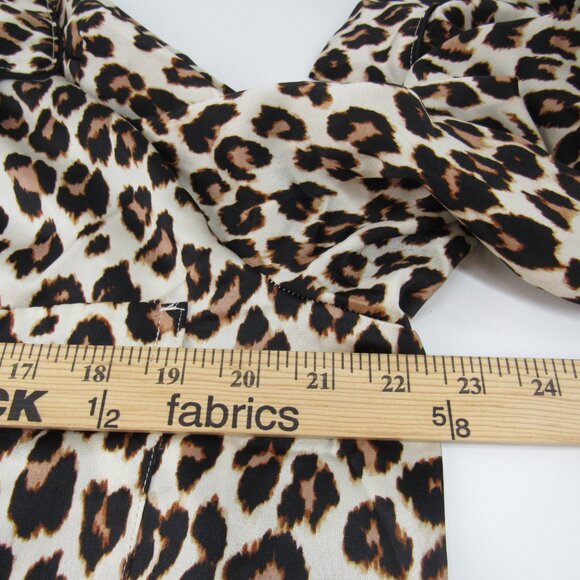 Loft Sleep Women Satin Notch Collar Sleep Set Polyester Leopard Pattern Size XL - Picture 5 of 9